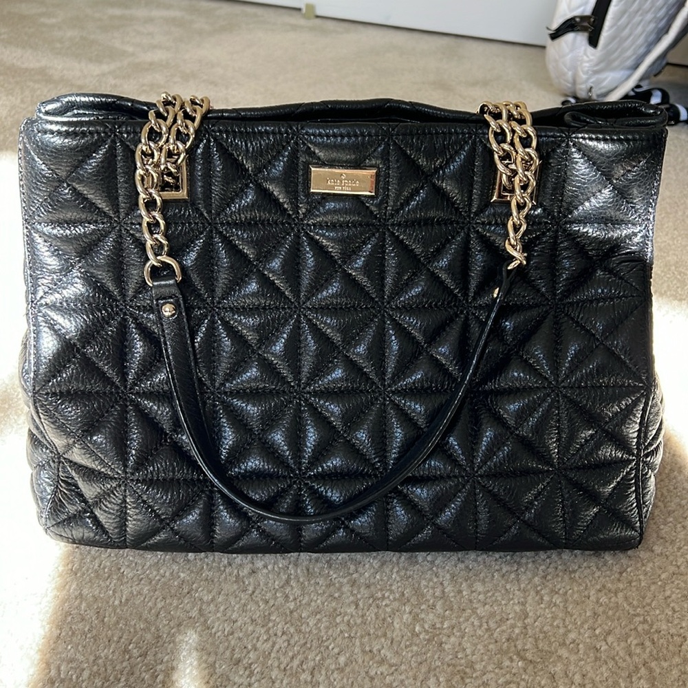 Kate Spade black leather handbag